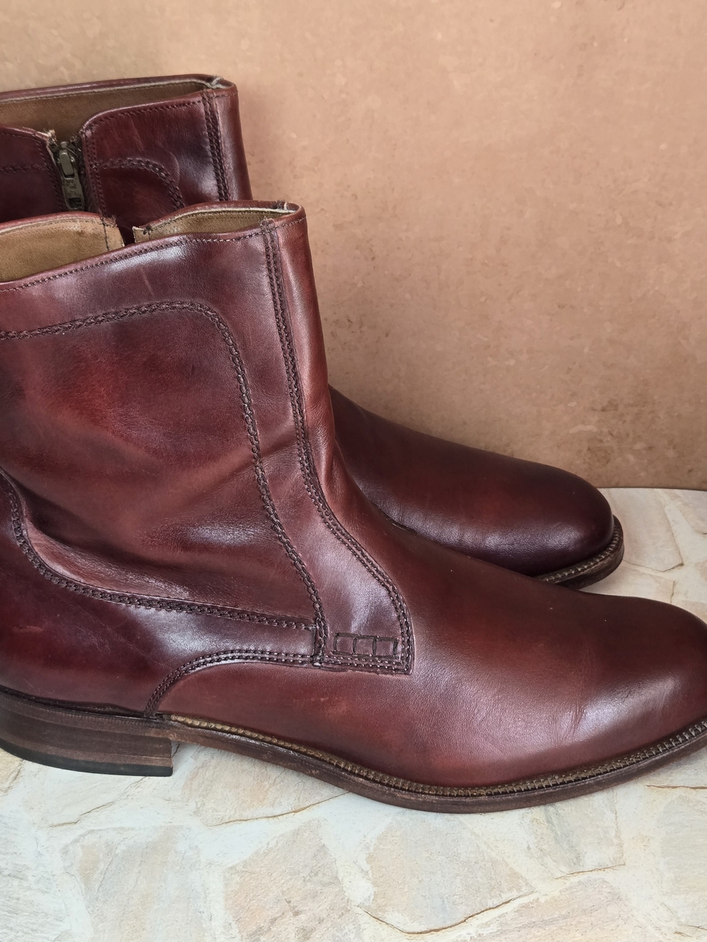 Vintage E.T. Wright Leather Side Zip Ankle Boots
